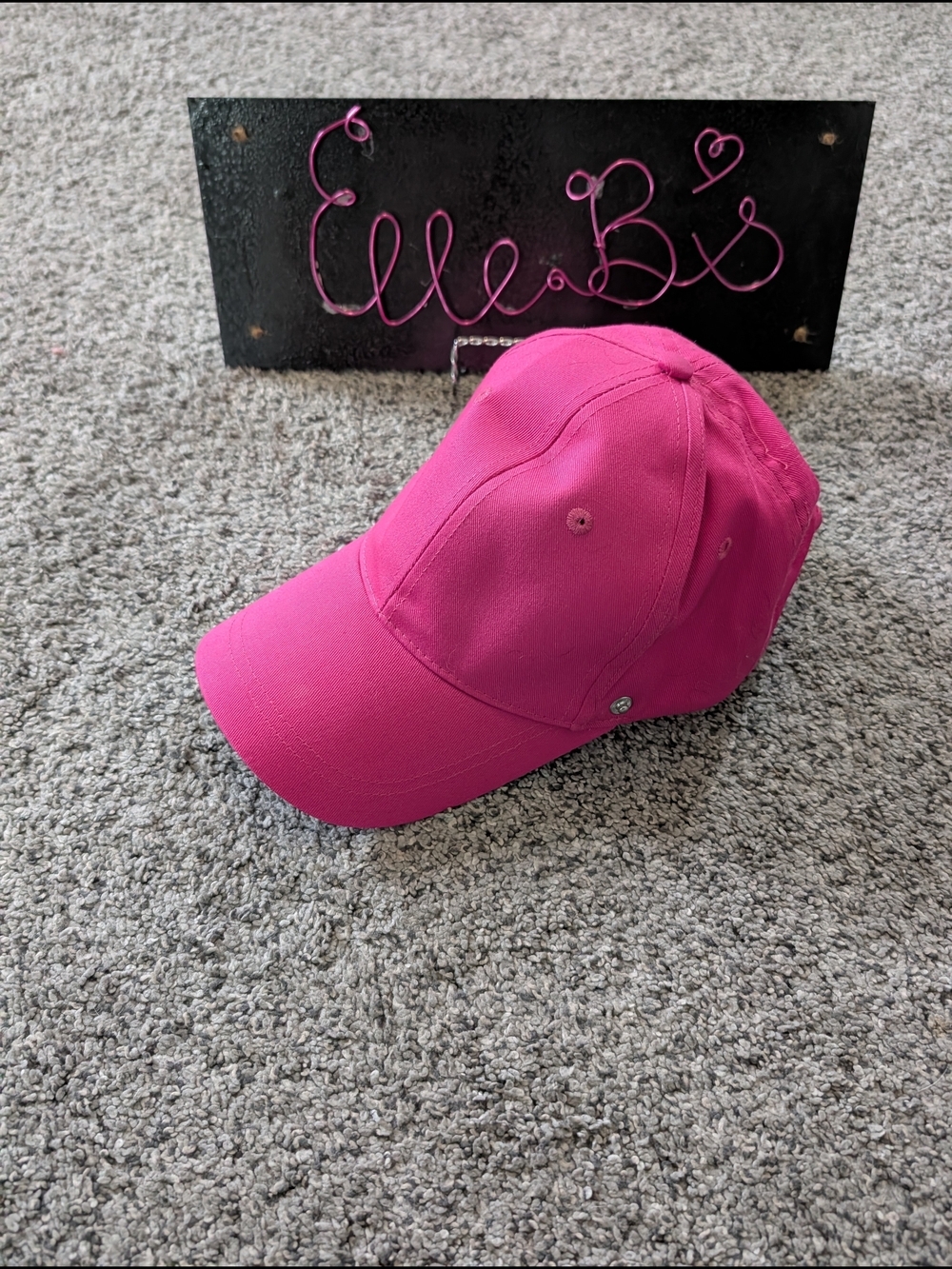Nwot Adjustable Baseball Cap in Bright Pink O/S